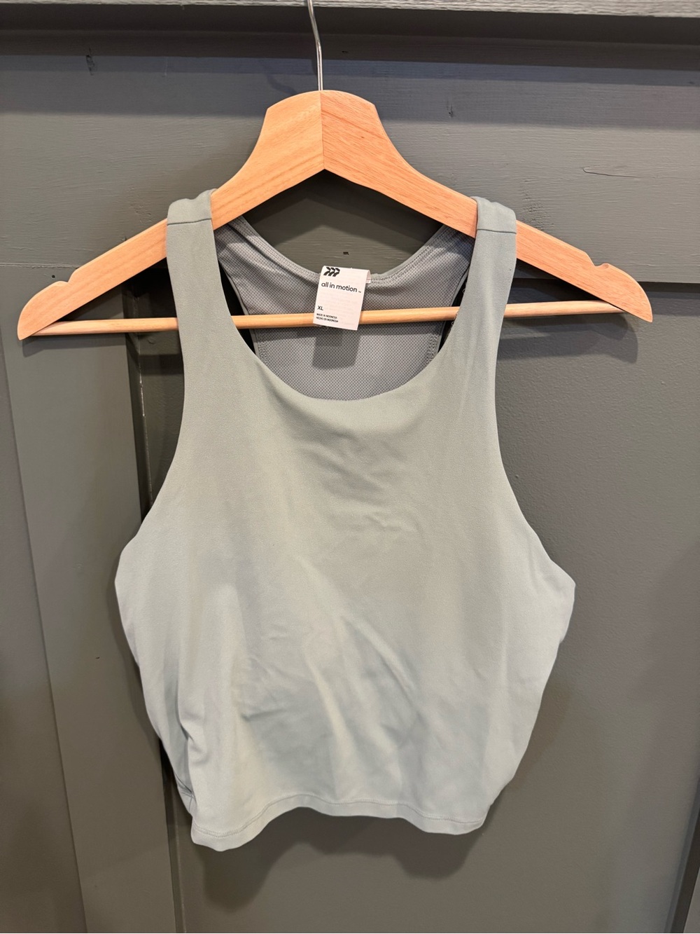 all in motion Pale Sage High Neck Tank Top
